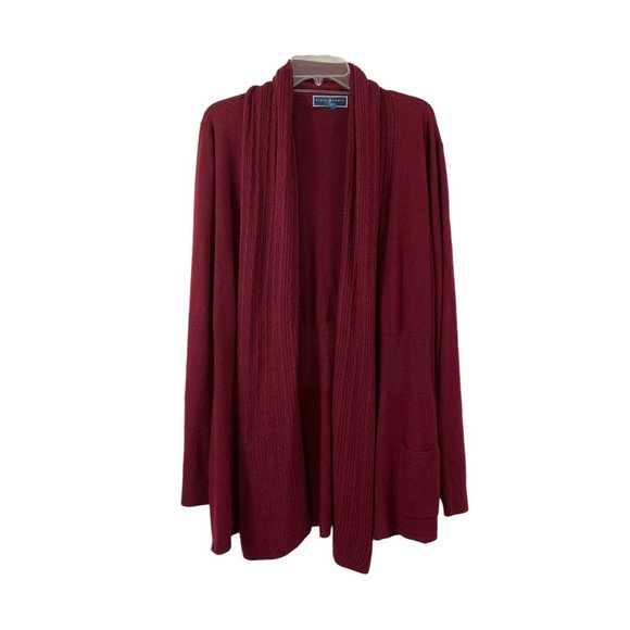Karen Scott Sweaters - Karen Scott Women's Casual Burgundy Sweater